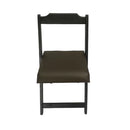 Conjunto Mesa Plegable 70x70 con 4 Sillas Acolchonadas – Marrom