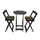 Conjunto Bistró Plegable con Banquetas Acolchonadas – Marrom