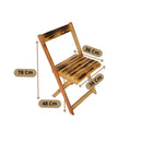 Silla Plegable Retráctil de Madera Estilo Safari