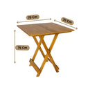 Mesa Plegable 70x70 Retráctil de Madera Miel
