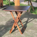 Mesa Plegable 70x70 Retráctil de Madera Imbuia