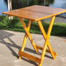 Mesa Plegable 70x70 Retráctil de Madera Miel